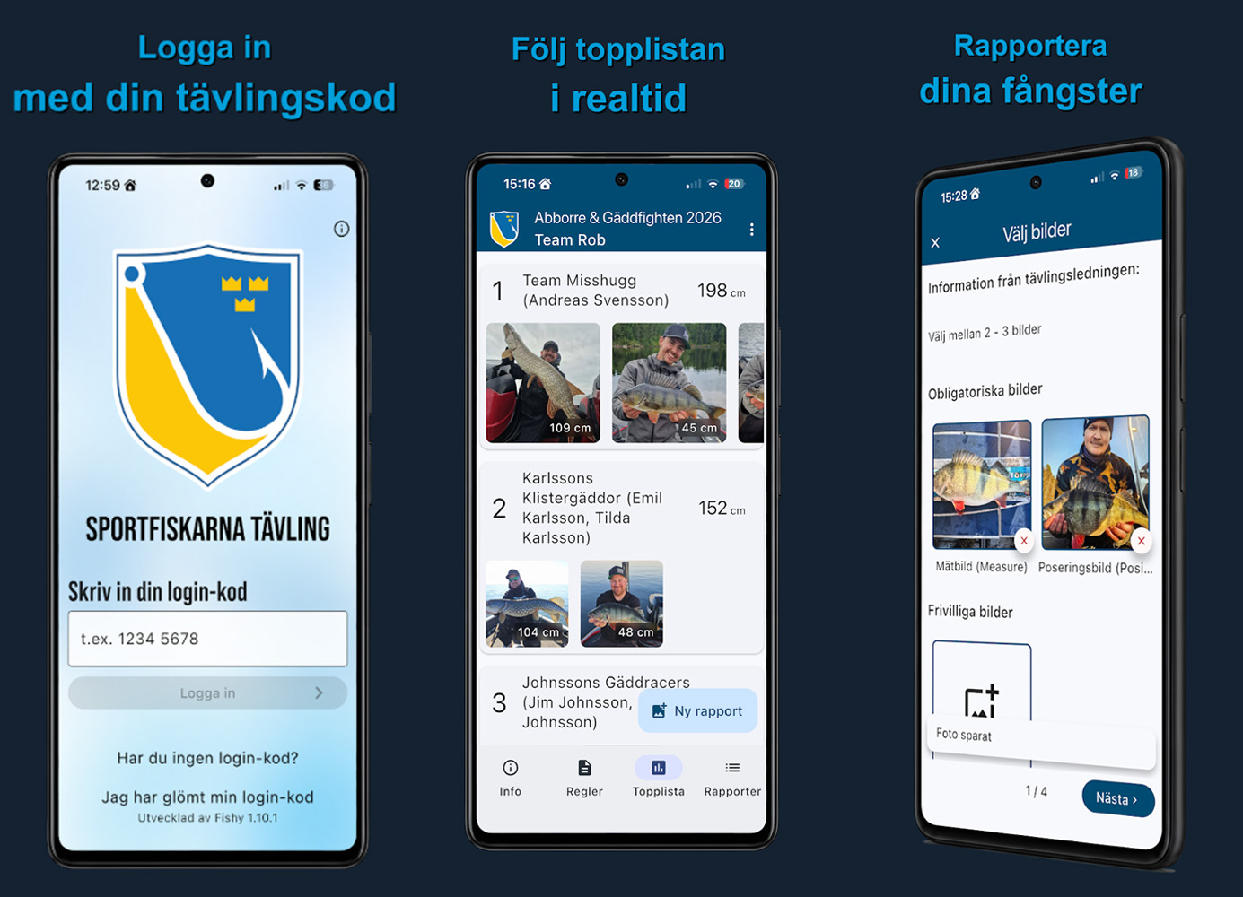 Sportfiskarna tävling – ny app för tävlingfiske!
