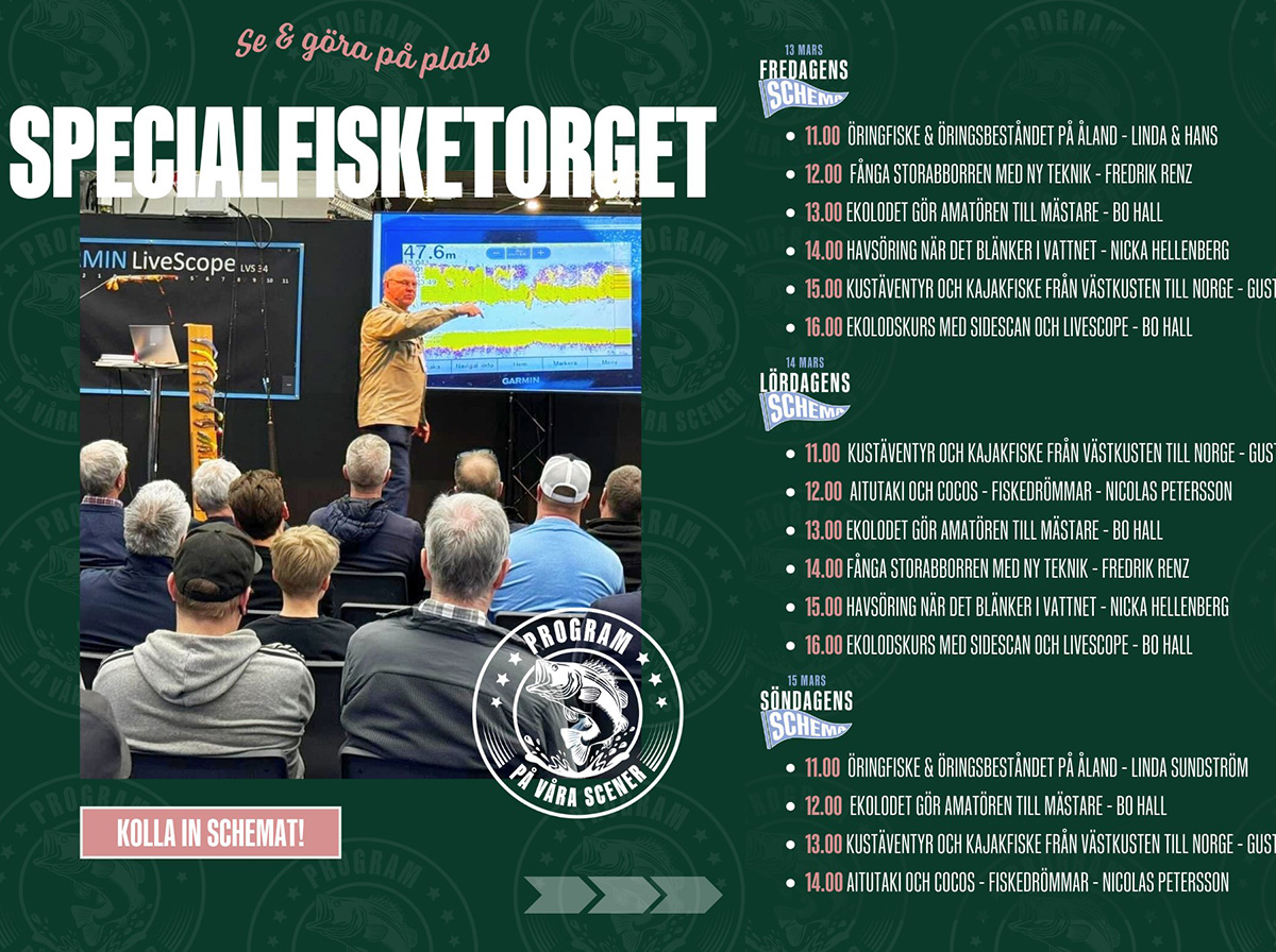 Sportfiskemässans Specialfisketorg blir något alldeles extra i år!