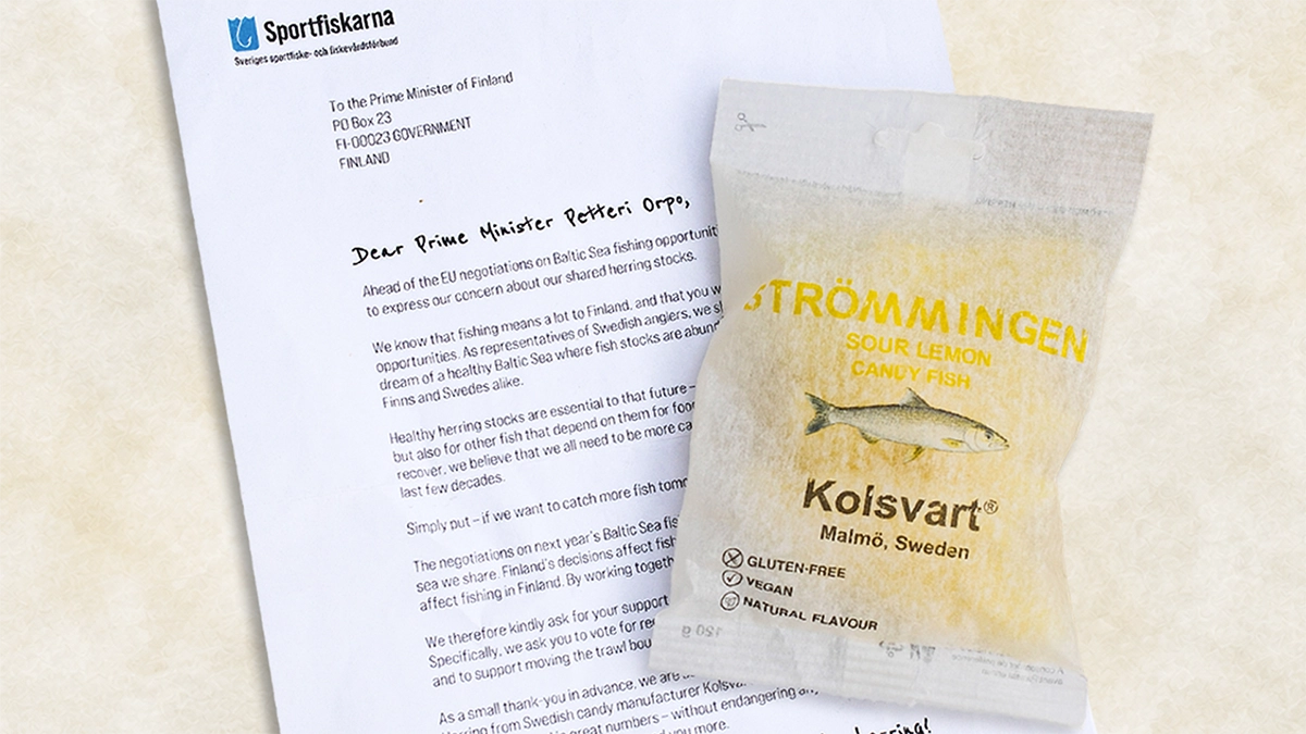 Sportfiskarna skickar sura strömmingar till Finlands statsminister!